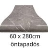 Öntapadós falpanel PVC szürke márványminta, fényes szivacsos 60 x 280 cm