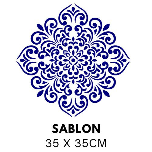 Ornamentális Mandala Stencil 3544