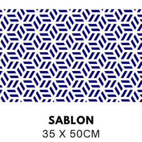 Rendezett hatású, hatszöges sablon S8057