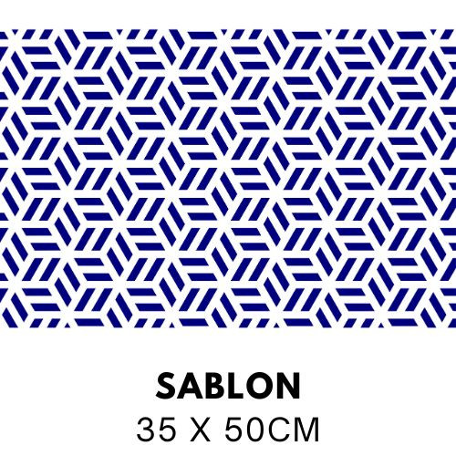 Rendezett hatású, hatszöges sablon S8057