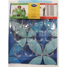 Zuhanyfüggöny kék 180 x 200cm