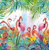Zuhanyfüggöny színes flamingó mintás 180 x 200cm