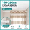 Zuhanyfüggöny karnis fehér állítható 140-260cm