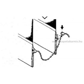 Szalagfüggönyhöz alsó gyöngylánc