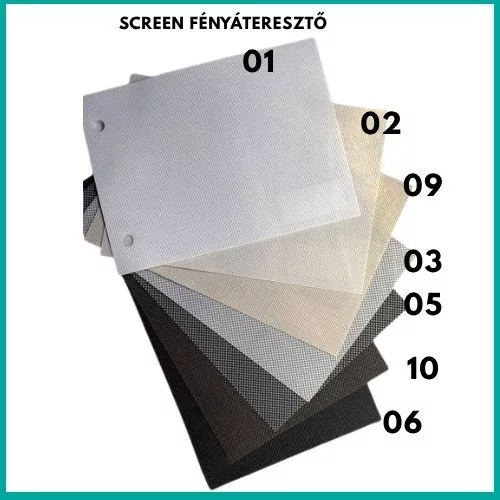 Szalagfüggöny lamella Screen, fényszűrős, áttetsző, lángmentes