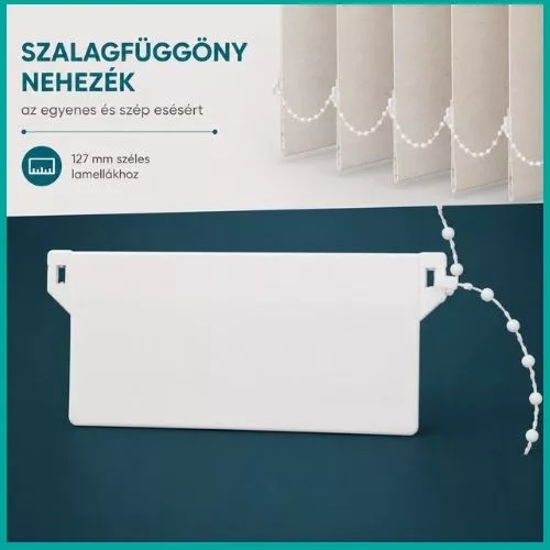 Szalagfüggöny nehezék 127 mm-es lamellákhoz