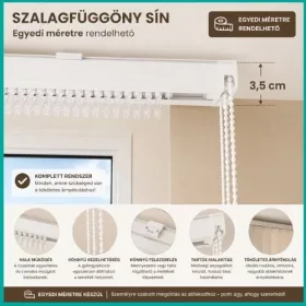 Szalagfüggöny-sín méretre készítve