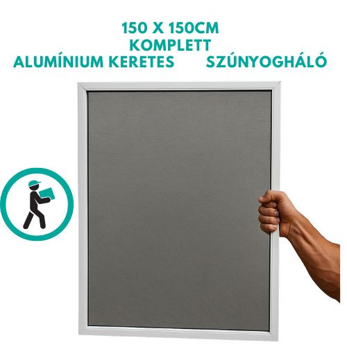 Alumínium keretes szúnyogháló – tartós, elegáns és praktikus védelem 150 x 150cm-es hálóval
