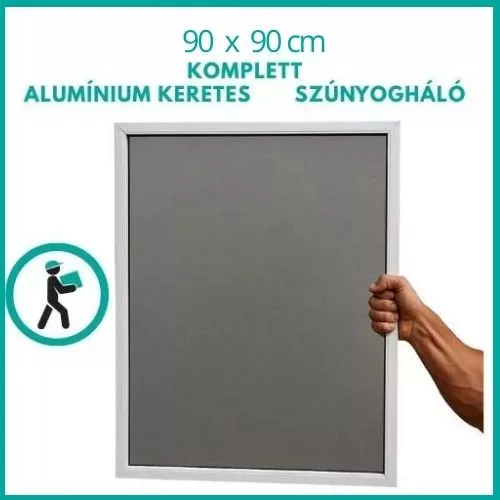 Alumínium keretes szúnyogháló – tartós, elegáns és erős védelem 90 x 90cm-es hálóval