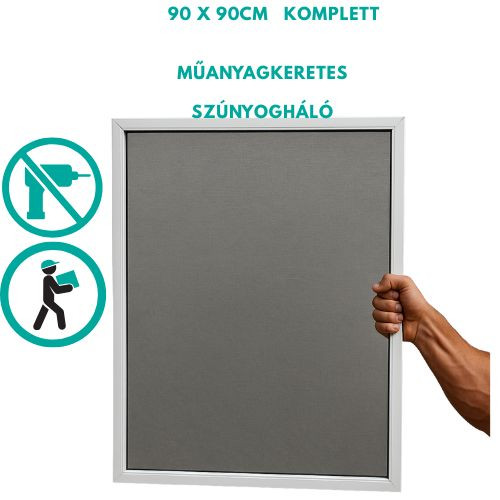 Szúnyogháló műanyag kerettel 90 x 90cm-es hálóval