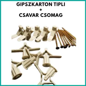 Gipszkarton tipli szárnyas + csavar csomag