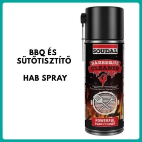   Soudal BBQ Cleaner+gumikesztyű  Habos sütő- és grilltisztító spray, 500 ml