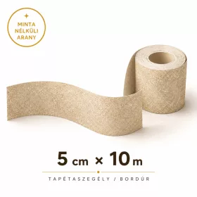   Dekorál LUX elegáns finoman csillogó arany bézs színű betonhatást keltő tapétaszegély 5cm G5