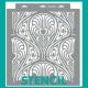 Art Deco stencil - 3D - 6 méret