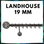 Landhouse fém karnisgarnitúra 19mm