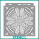 Indián mandala stencil - 3D - 6 méret