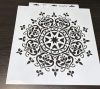 Mandala + bordűr stencil - 3D - 6 méret