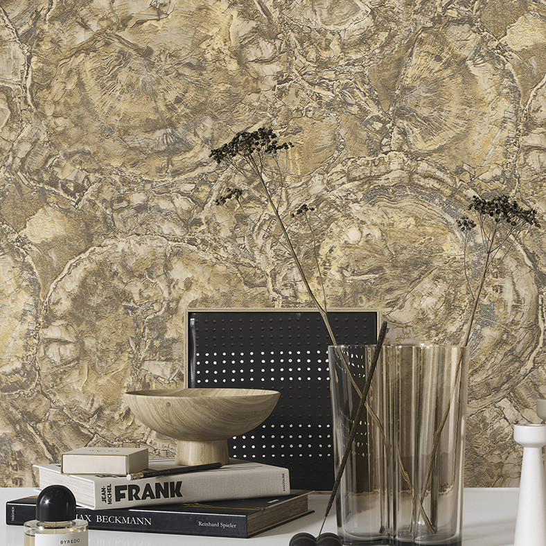 Carrara Best olasz luxus barna-fekete- szürke félbe vágott kőzet hatású tapéta 85615 Carrara Best olasz luxus barna-fekete- szürke félbe vágott kőzet hatású tapéta 85615