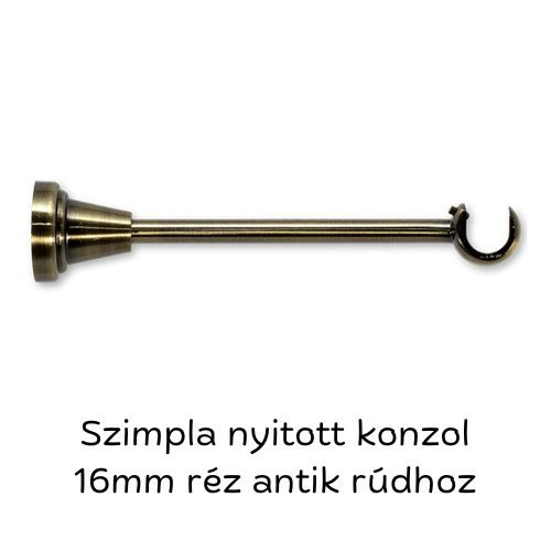 Image of Klasszik szimpla karnisrúdtartó réz antik
