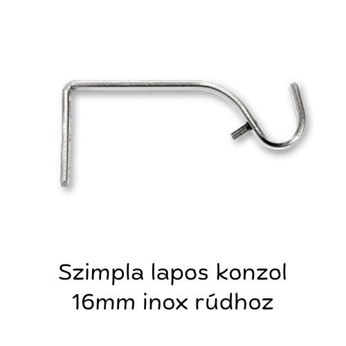Image of Lapos szimpla konzol 16mm-es rúdhoz inox