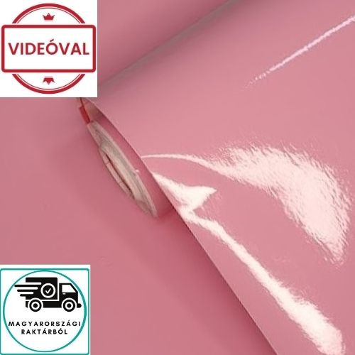 Image of Fényes cseresznyerózsaszín öntapadós fólia Cherry 200-1988 KIFUTÓ