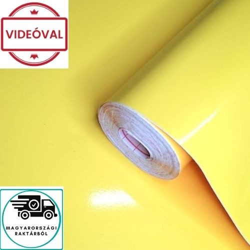 Image of Fényes citromsárga öntapadós fólia Limone 200-1989