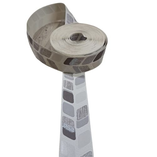 Image of 3 cm-es szürke/fehér tapétaszegély 5505-26