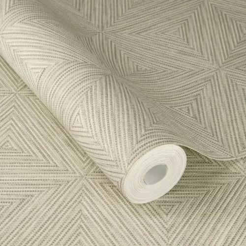 Image of Back To Nature szürkésbézs/ babérzöld geometriai mintás tapéta 571257
