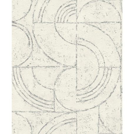 Image of Welcome home szürke fényes ezüst körkörös art deco mintás tapéta 653618
