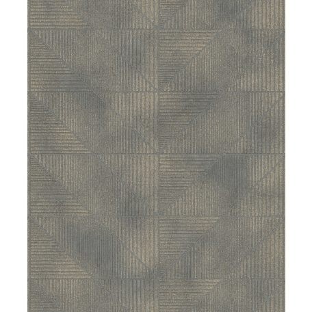 Image of Welcome home sötétszürke-bronz geometria mintás modern tapéta 653946