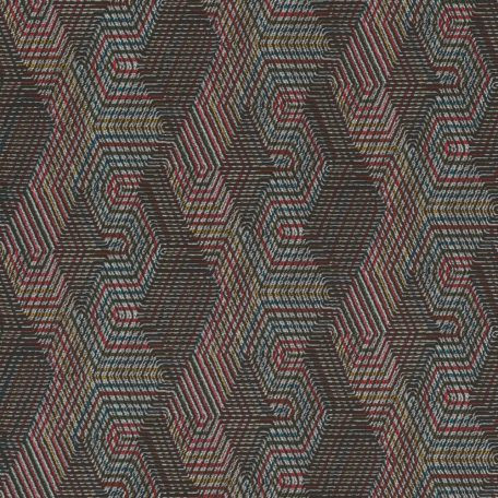 Image of African Queen fekete-kék-piros-sárga geometria mintás etno tapéta 751925