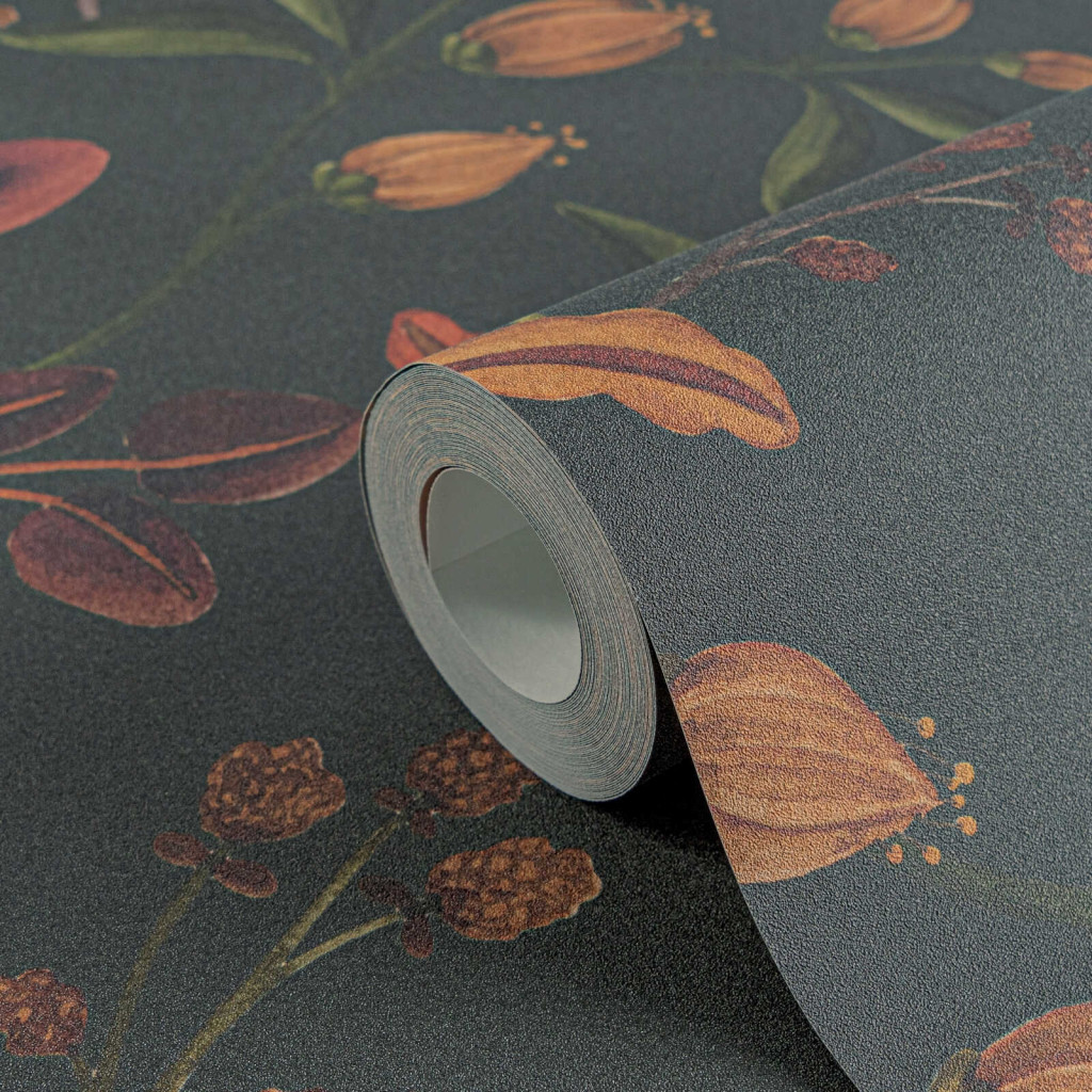 Image of Anna 'Andrea fekete alapon leveles tapéta 78211-2