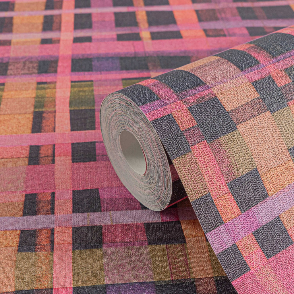 Image of Anna D'Andrea lila rácsos apéta 78224-2