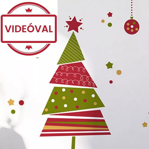 Image of Crearreda Karácsonyfa falidekor gömbökkel