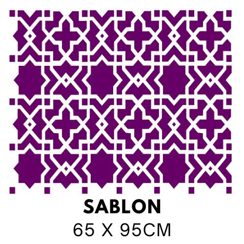 Image of Csillag alakú marokkói mintás festősablon 5167-negatív