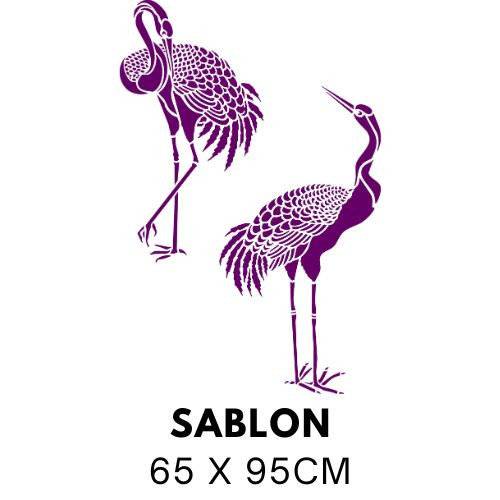 Image of Álló darvak festősablon 5193