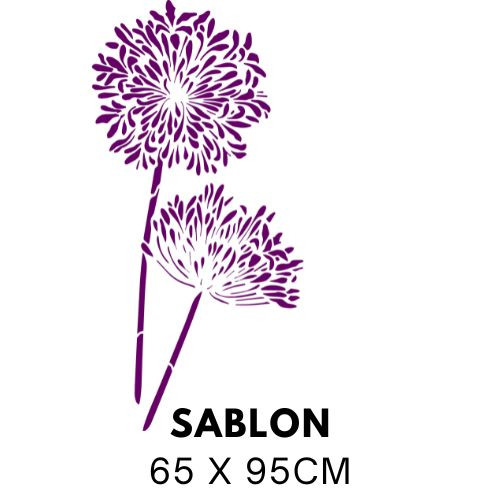 Image of Agapanthus virág sablon 5275