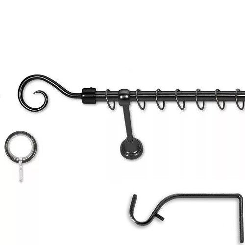 Image of 16 mm Landhouse komplett karnis fekete Pásztorbot 240cm