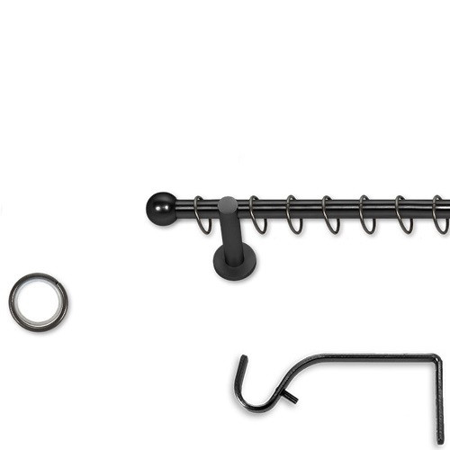 Image of 16 mm Landhouse komplett karnis fekete Gömb 300cm