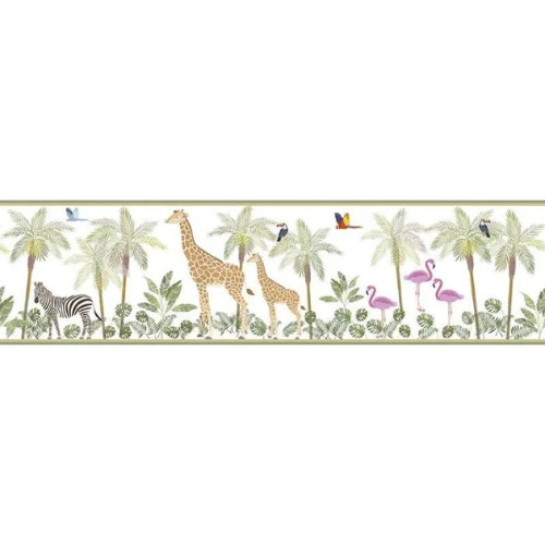 Image of Állatok a dzsungelben vidám gyermek bordűr KOD45881