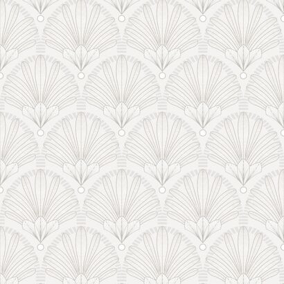 Image of Élégance törtfehér alapon szürke-ezüst art deco mintás tapéta M53300