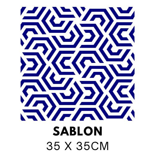 Image of Méhsejt-szerű, hatszögekből álló sablon 3555